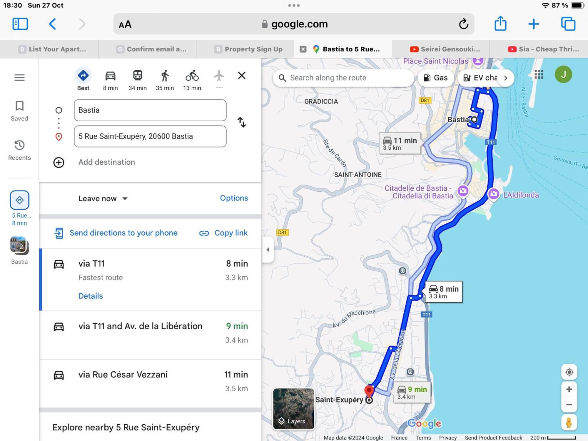 Appart 3 Lits Proche Mer, Centre-Ville Et Commerces Бастия Екстериор снимка